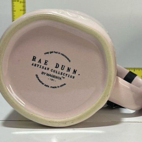 NWT-Rae Dunn Halloween Large 20oz Coffee Mug-Pink Ghosts & “BOO” - Picture 4 of 6